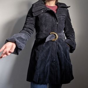 Navy blue corduroy coat